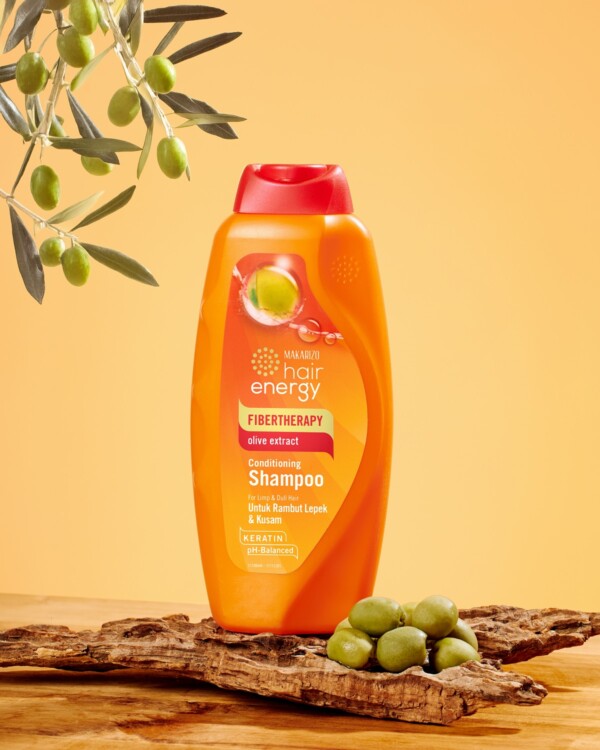 Dầu Gội Xả 2 trong 1 phục hồi tóc khô hư tổn do hóa chất Makarizo Hair Energy Olive Extract 330ml