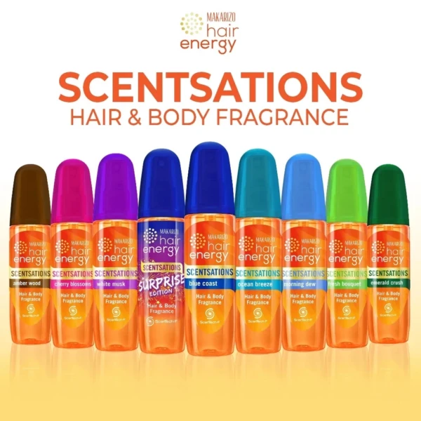 Xịt thơm khử mùi cho tóc - Hương Gỗ Hổ Phách 100ml - Hair Energy Scentsations Amber Wood