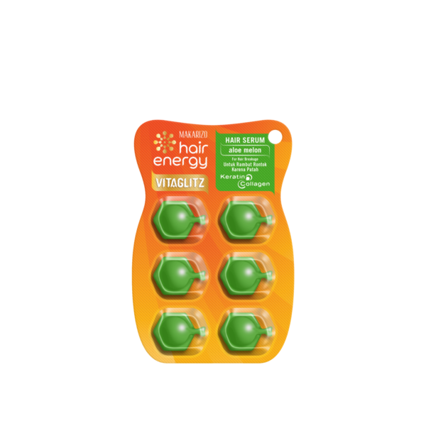 Tinh Dầu Dưỡng Tóc Makarizo Hair Energy VITAGLITZ Hair Keratin Serum ALOE MELON (6 x 1ml)